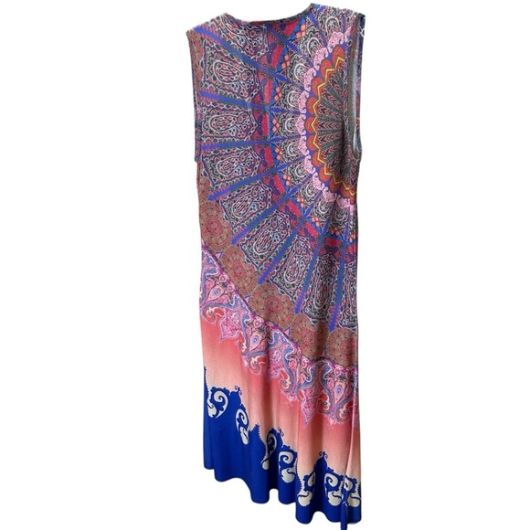 Etro - Paisley Print Sleeveless Shift Midi Dress, Neck Ties - Size 8 -US, 44 -IT - Picture 11 of 16
